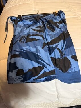 Men's Athletic Blue Camo Performance Shorts